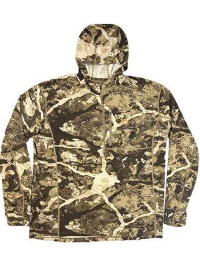 First Lite Kiln Midweight 250 Hoodie Sz 2XL Merino Wool 1/4 Zip Camo Hunting